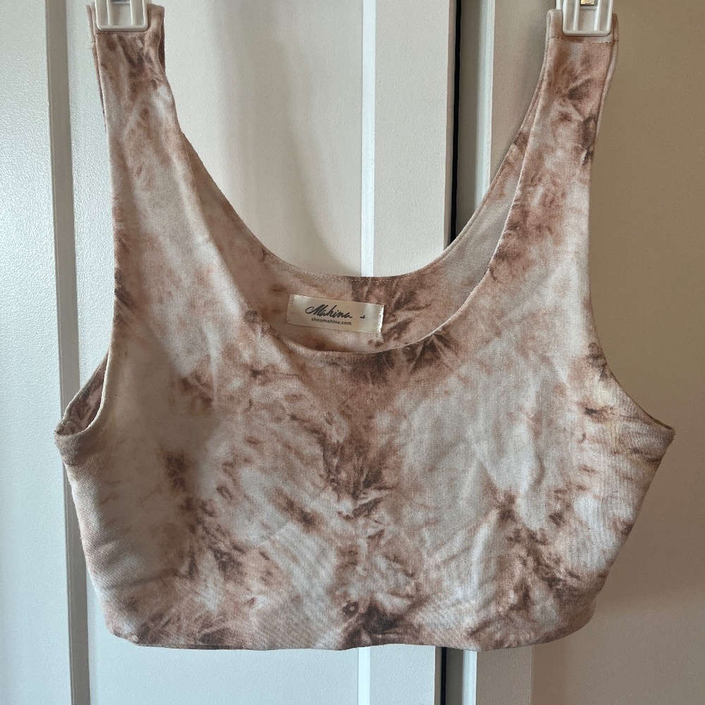 Light Pink Tie Dye Crop Tank - Hawaiian Boutique